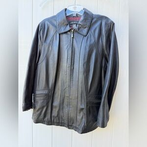 Lane Bryant Charcoal Leather Jacket